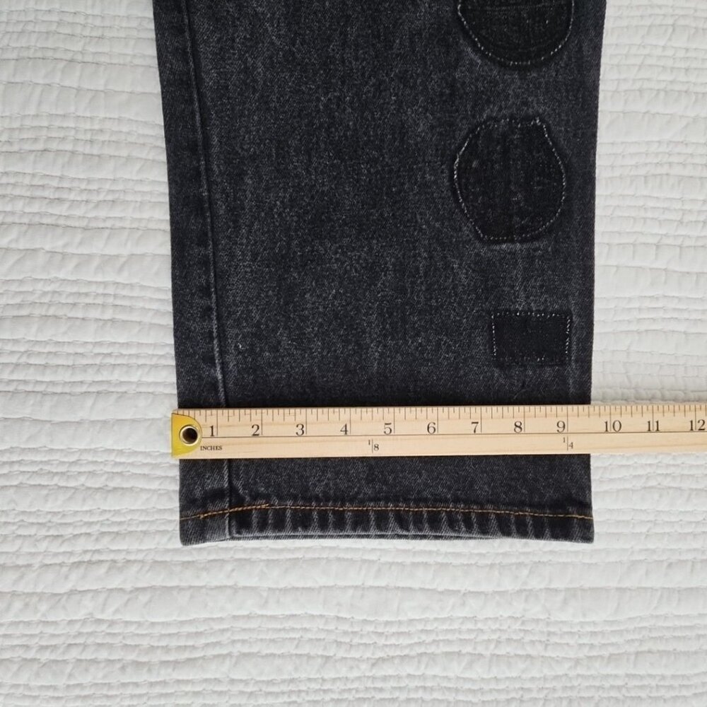 Platinum FUBU Harlem Globetrotters Jeans Big D Meadowlark Patches Removed 36x34 - Picture 8 of 15